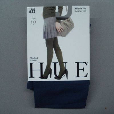 NWT Women's Hue Opaque Tights 1 Pair Size 1 Poseidon #874K